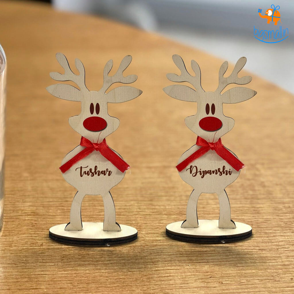 Personalized Wooden Reindeer Decorative | COD Not Available
