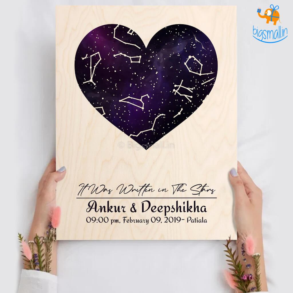 Personalized Wooden Frame - Written In The Stars
