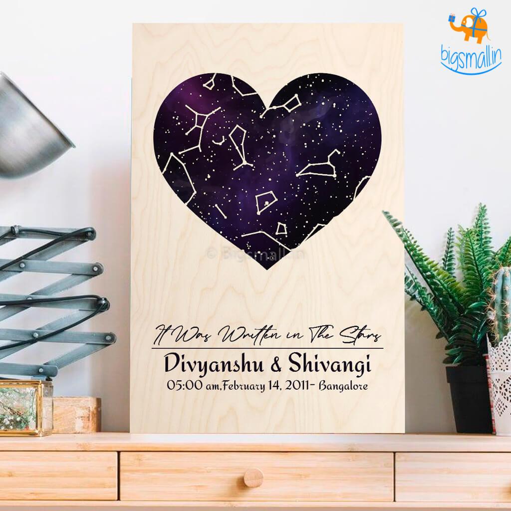 Personalized Wooden Frame - Written In The Stars