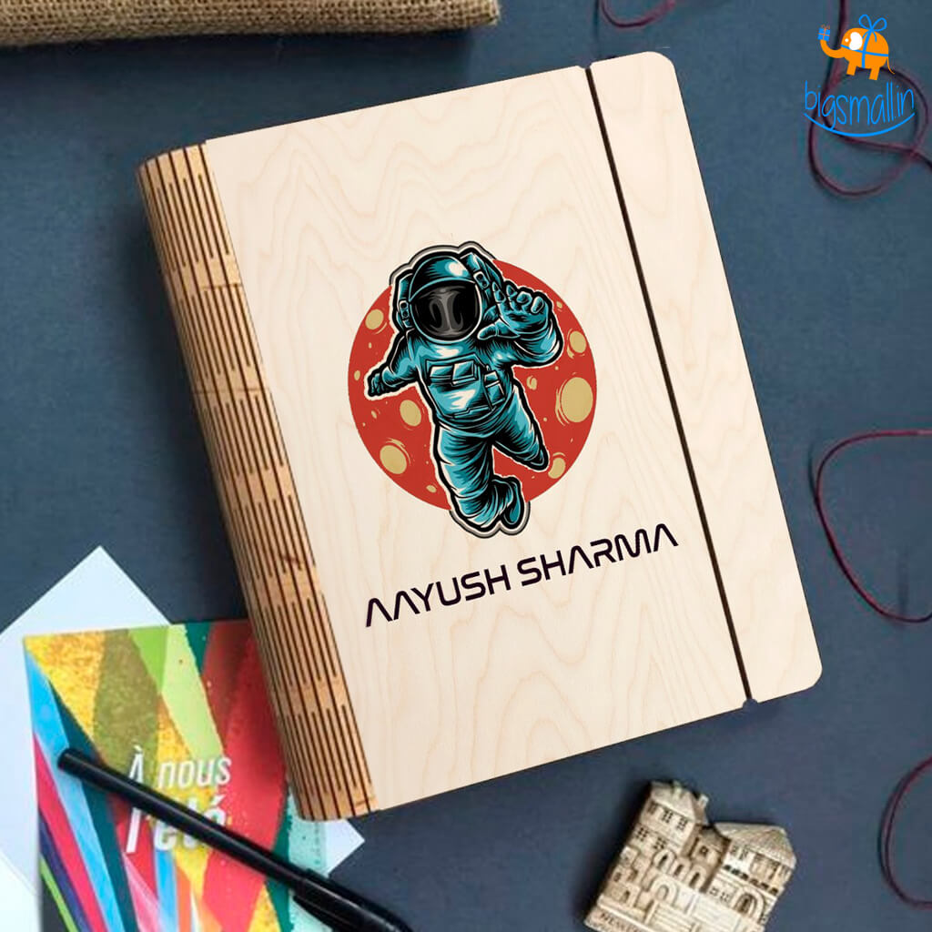 Personalized Astro Theme Wooden Binder Diary | COD Not Available