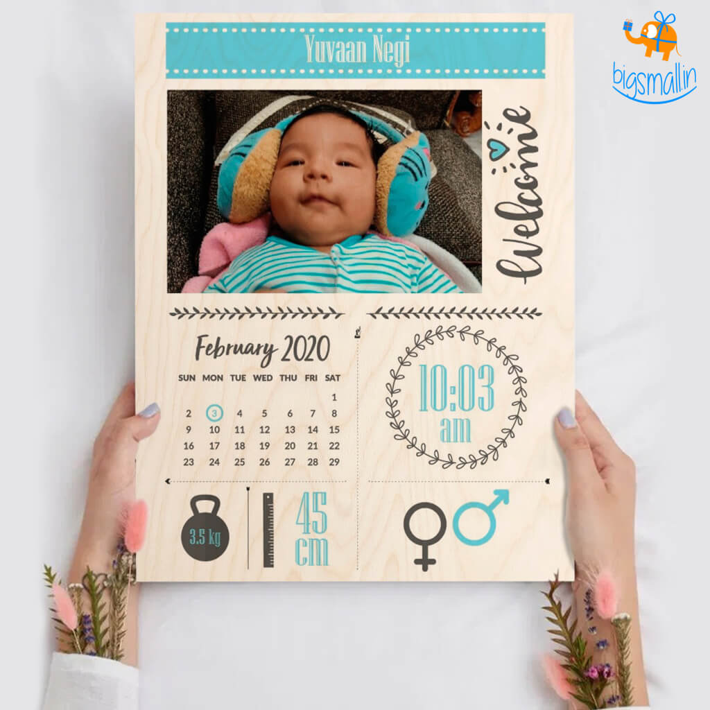 Personalized Newborn Baby Portrait Frame