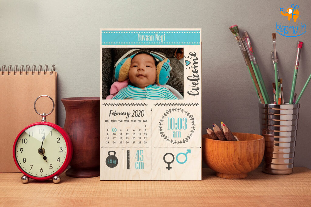 Personalized Newborn Baby Portrait Frame