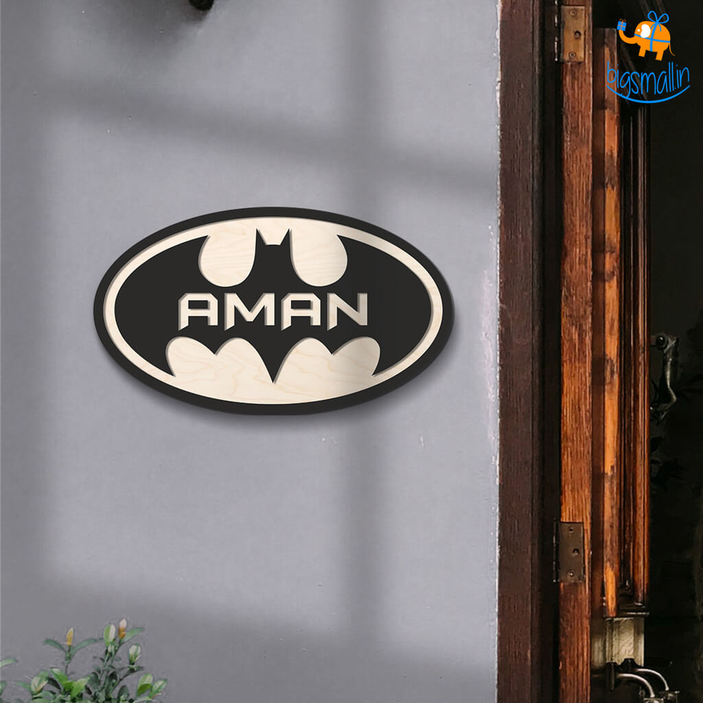 Personalized Batman Themed Nameplate
