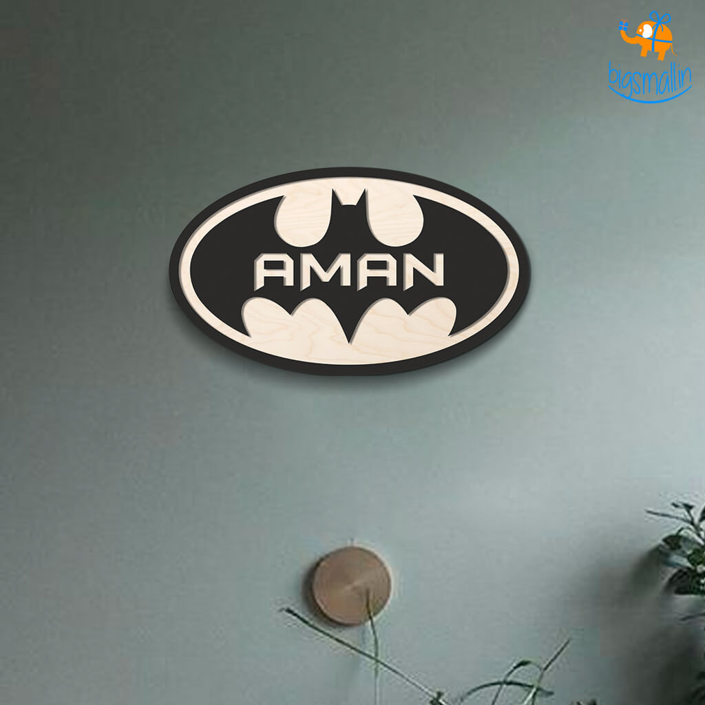 Personalized Batman Themed Nameplate