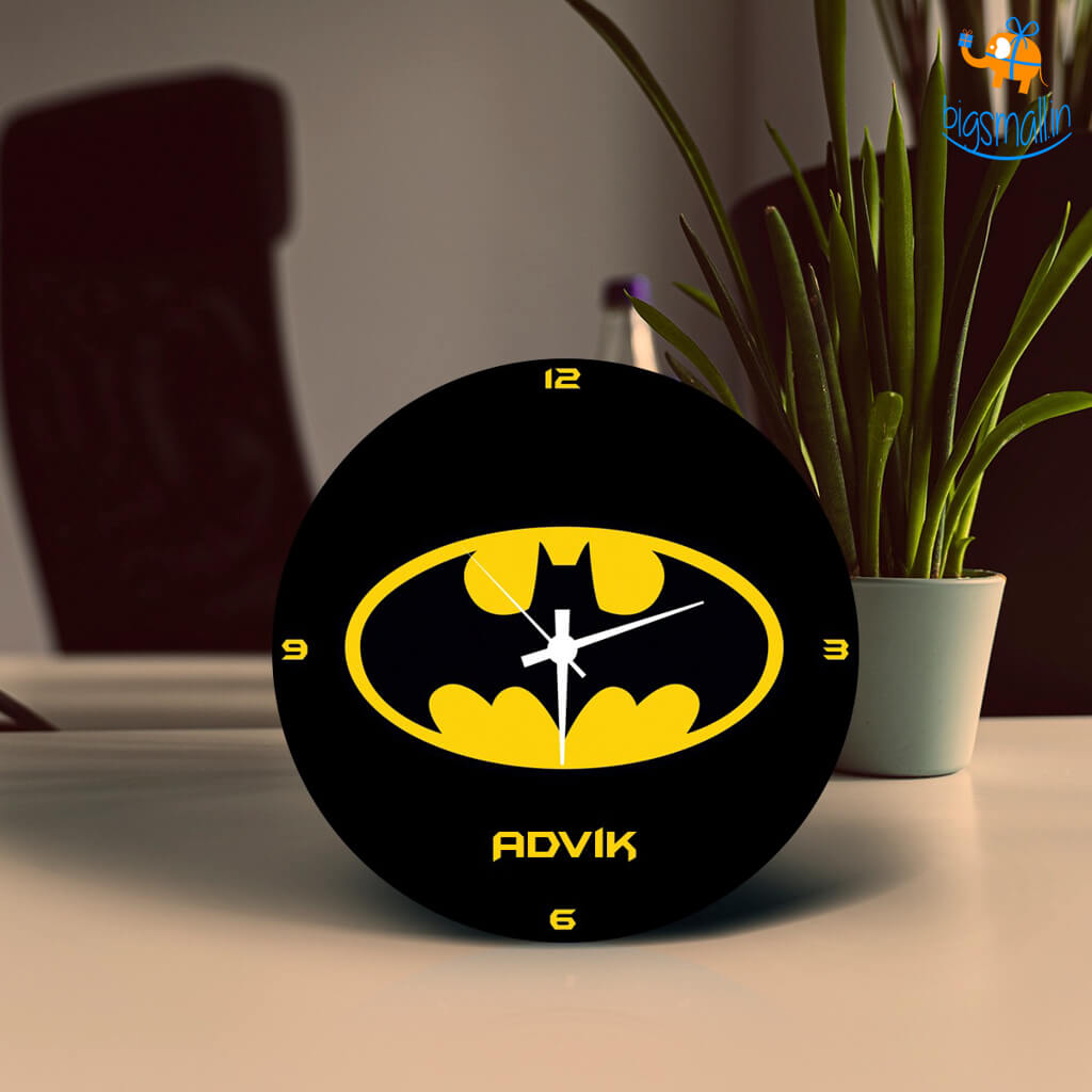 Personalized Batman Table Clock | COD Not Available