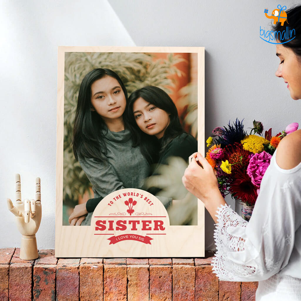 Best Sister Personalized Wooden Print Frame