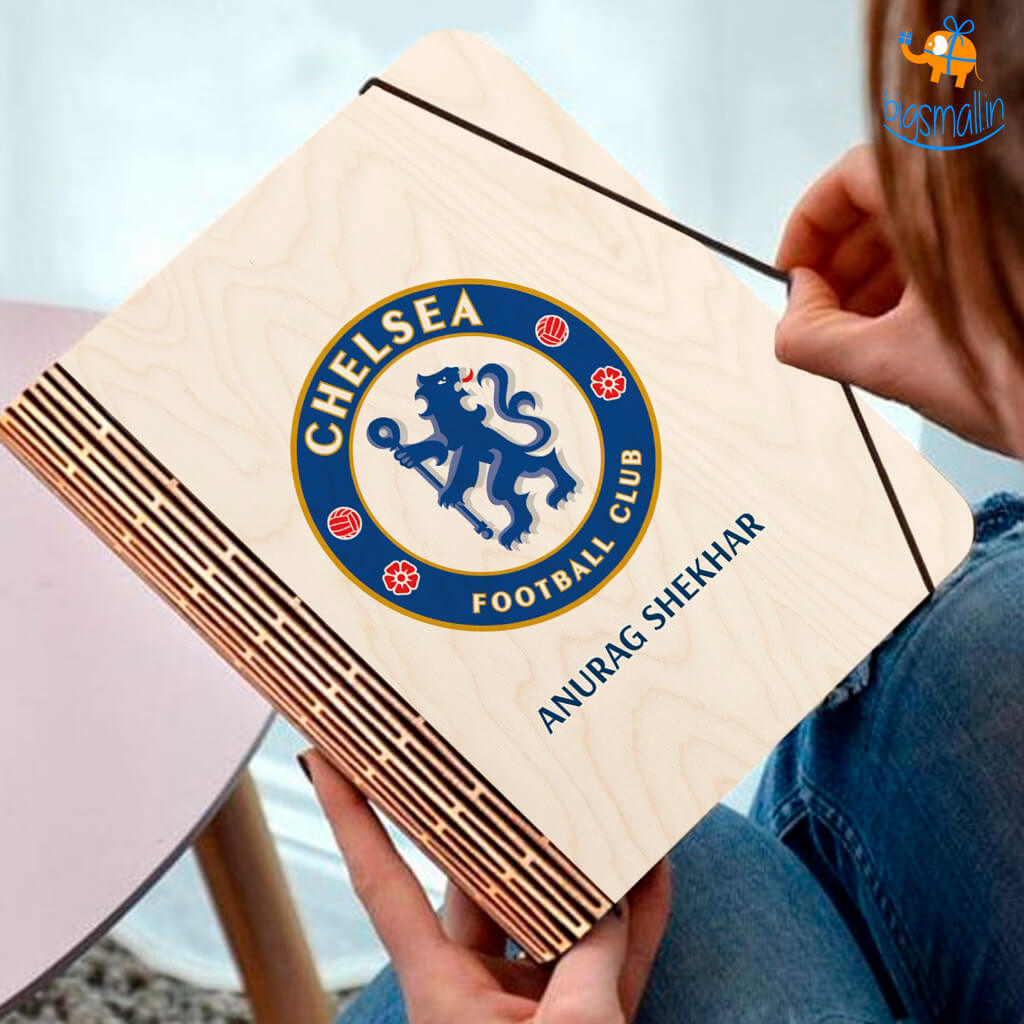 Personalized Chelsea Wooden Binder With Elastic Strap | COD Not Available