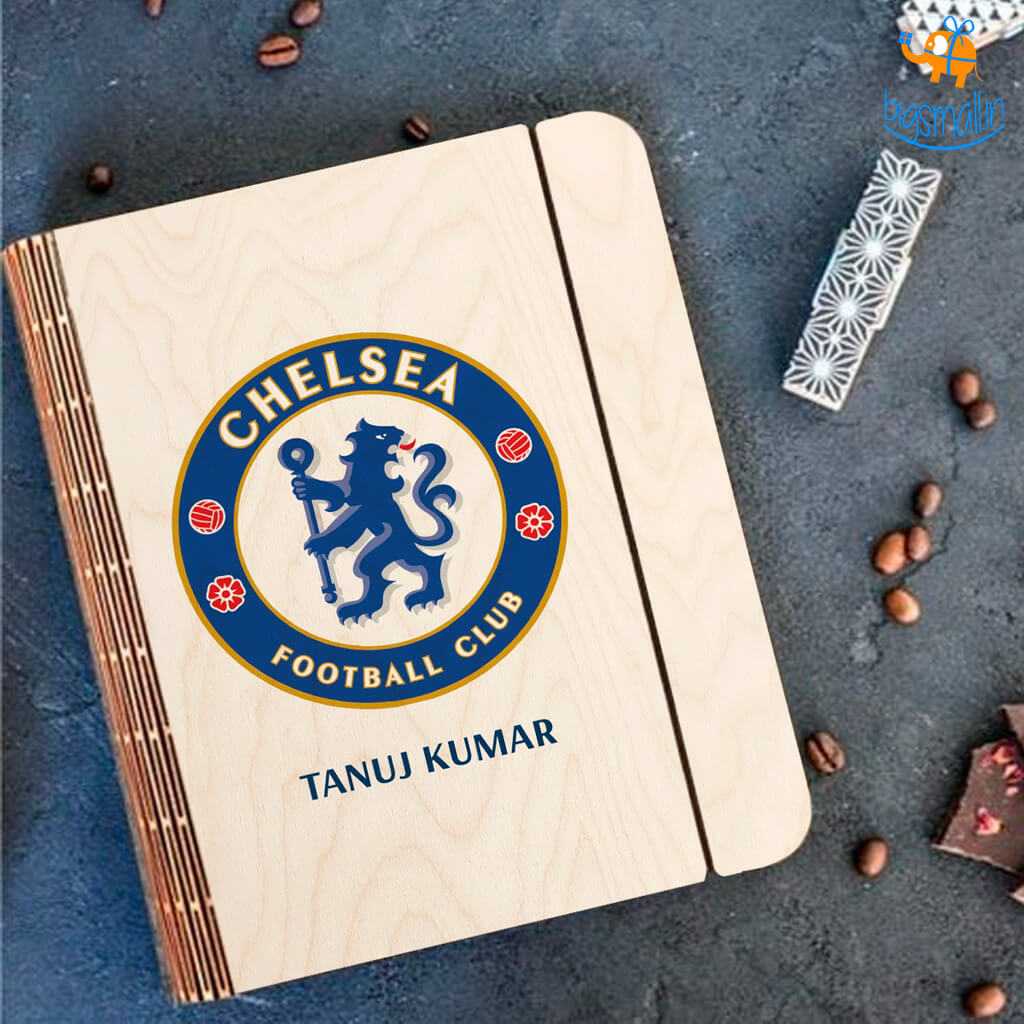 Personalized Chelsea Wooden Binder With Elastic Strap | COD Not Available