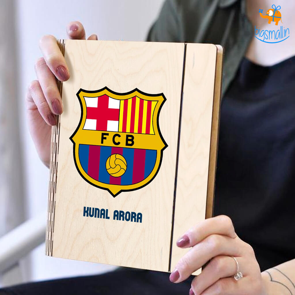 Personalized FCB Wooden Binder Diary | COD Not Available