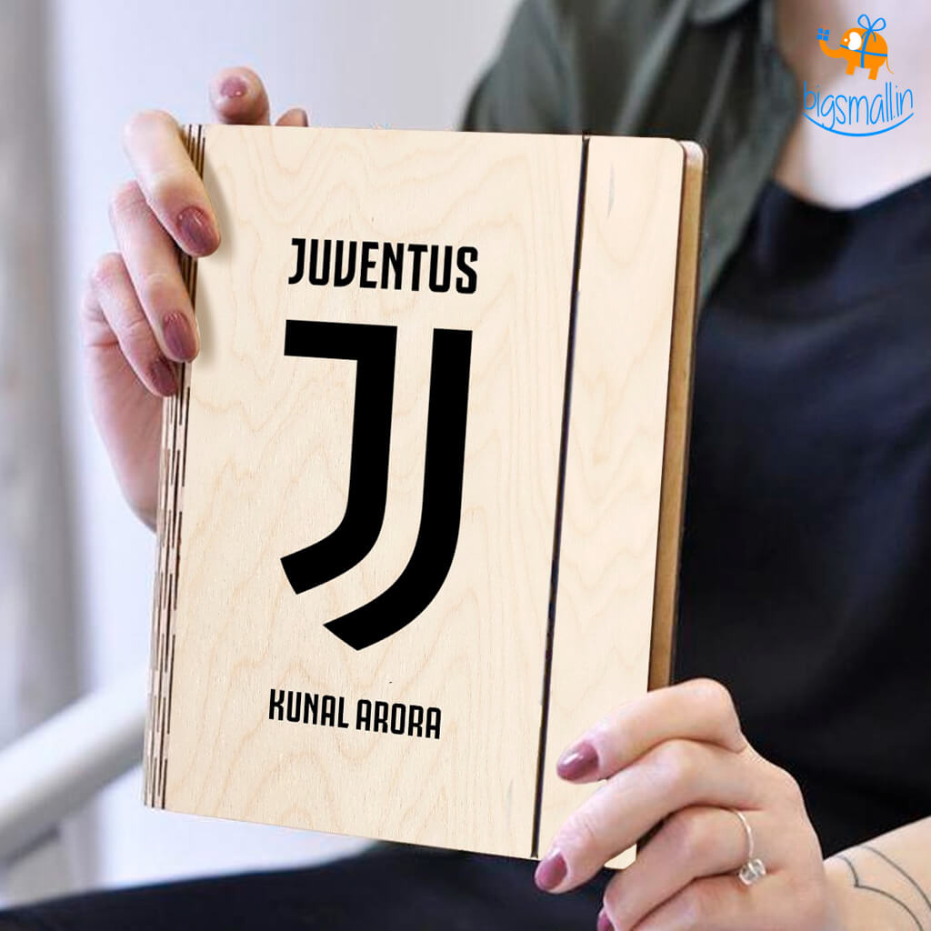 Personalized Juventus Wooden Binder With Elastic Strap | COD Not Available