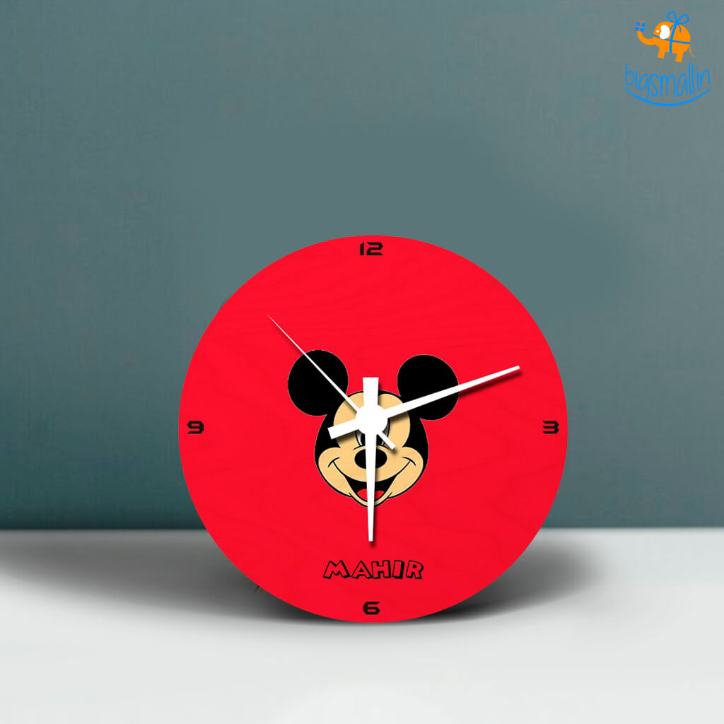 Personalized Mickey Mouse Table Clock | COD Not Available