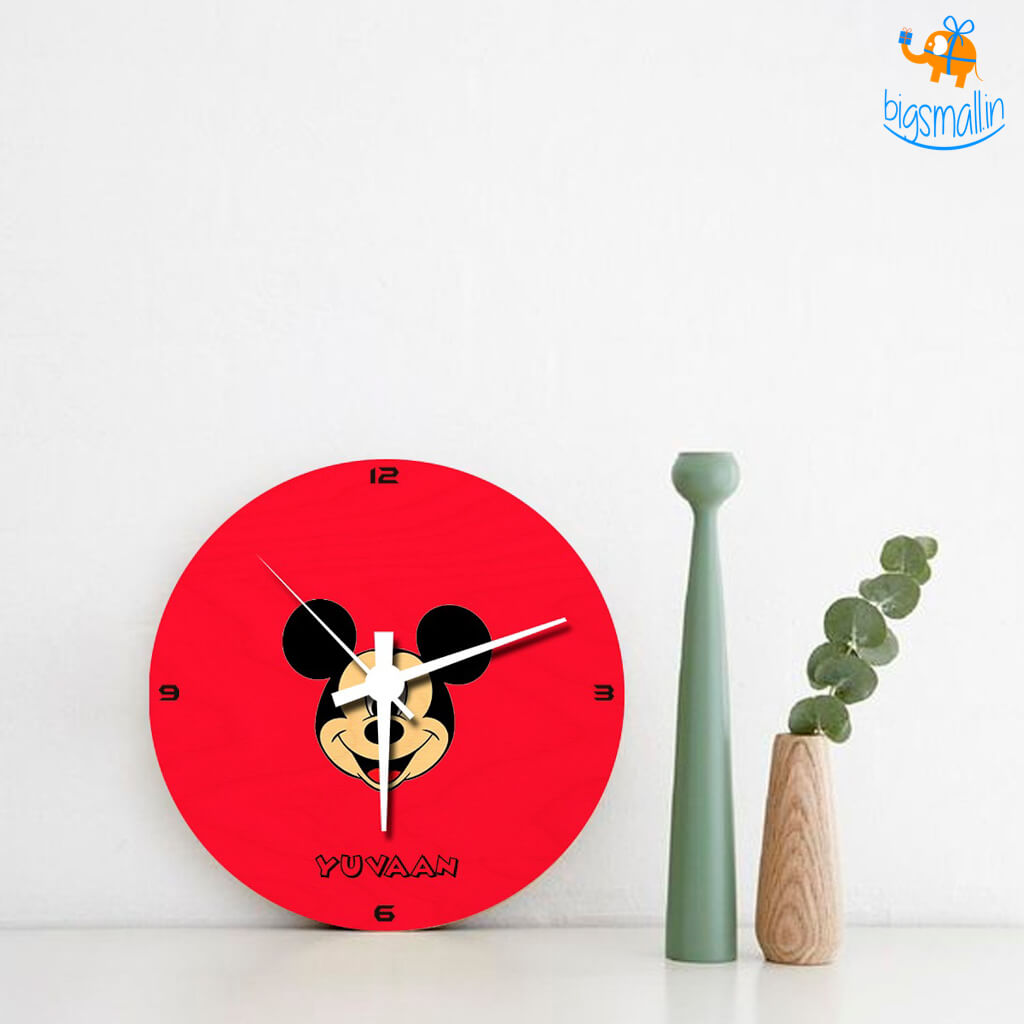 Personalized Mickey Mouse Table Clock | COD Not Available