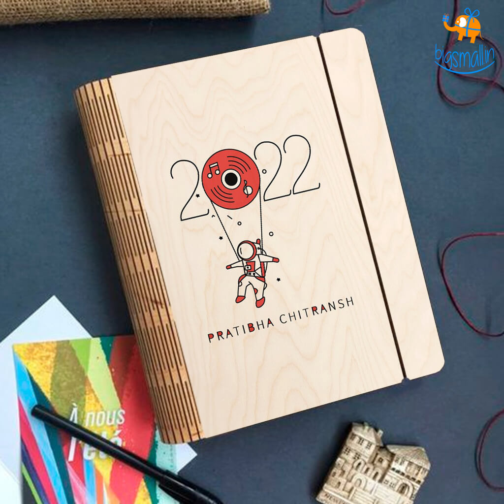 Personalized New Year Wooden Binder With Elastic Strap | COD Not Available
