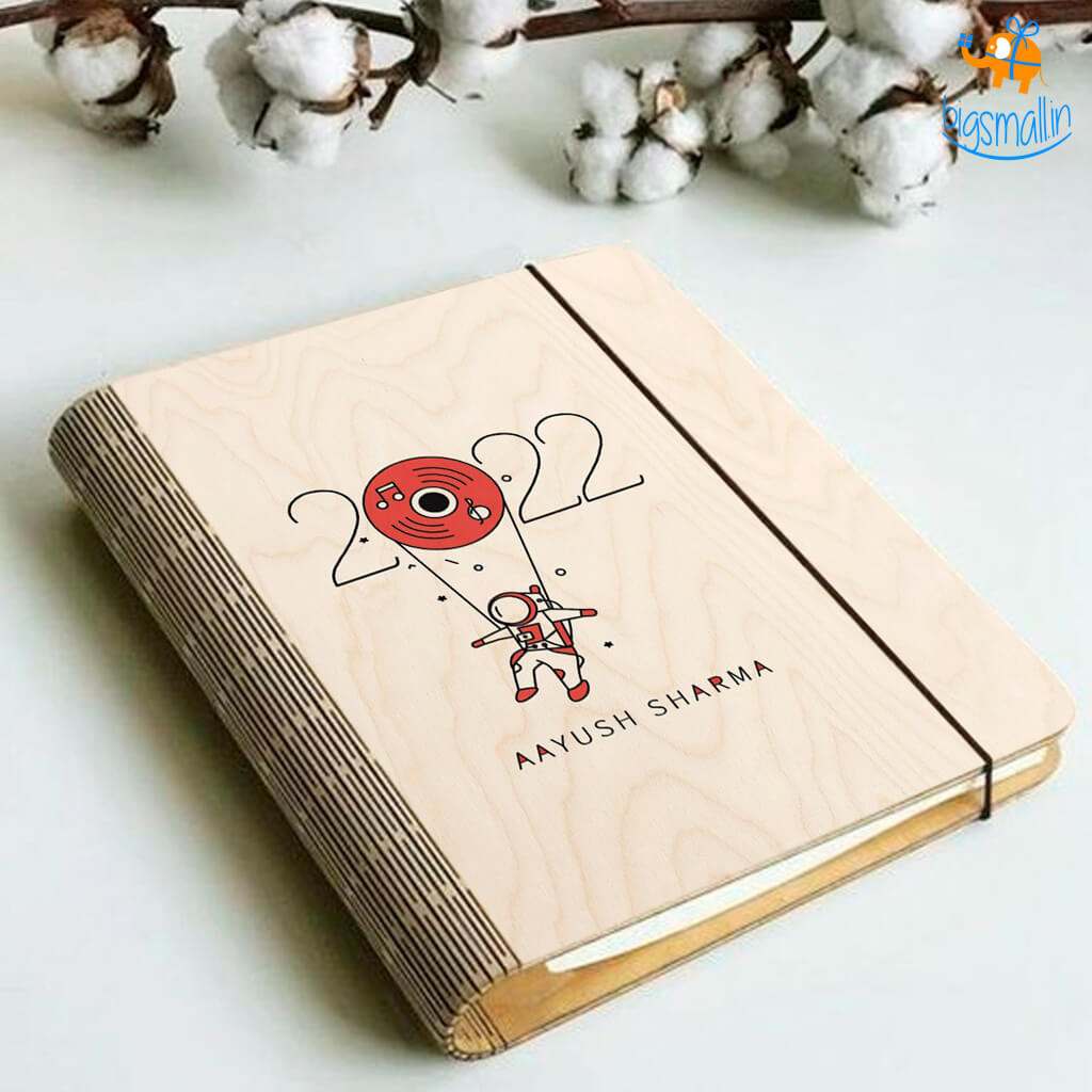 Personalized New Year Wooden Binder With Elastic Strap | COD Not Available