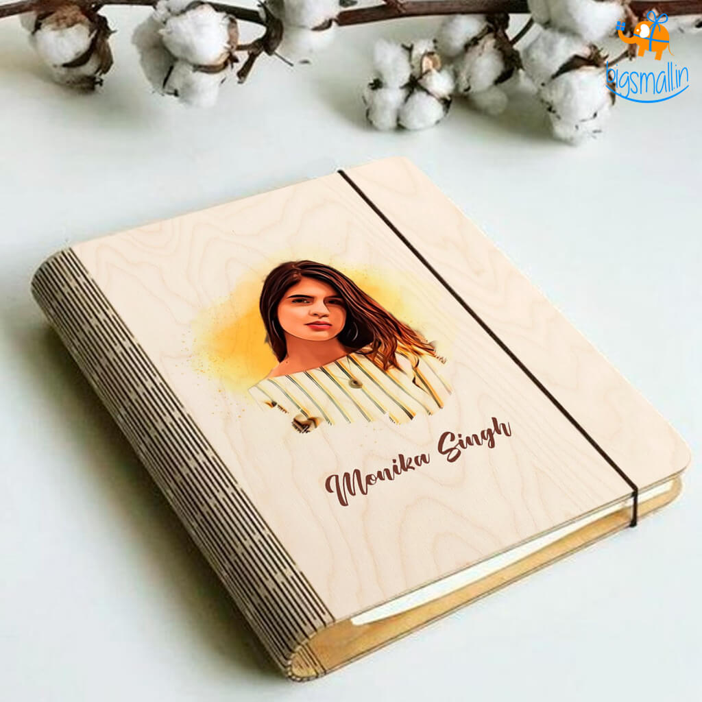 Personalized Photo Art Wooden Binder With Elastic Strap | COD Not Available