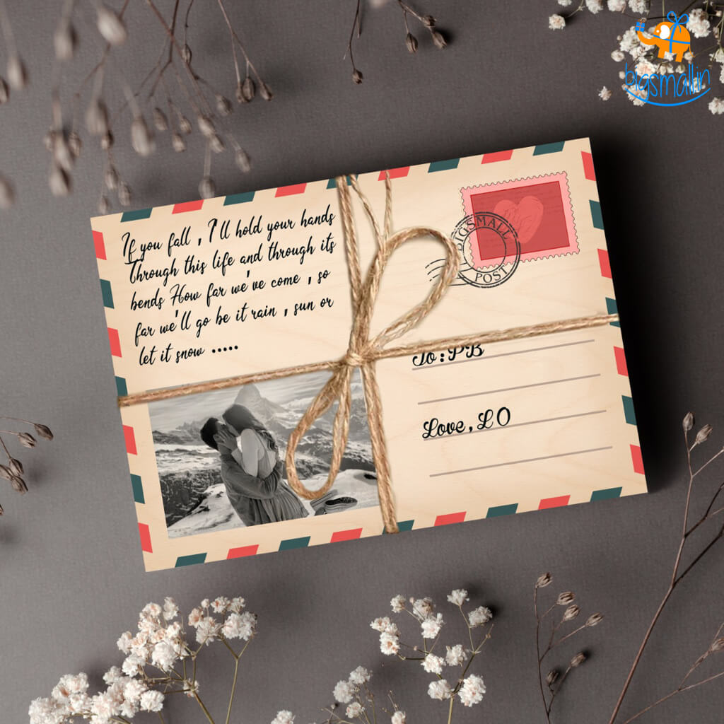 Personalized Wooden Postcard