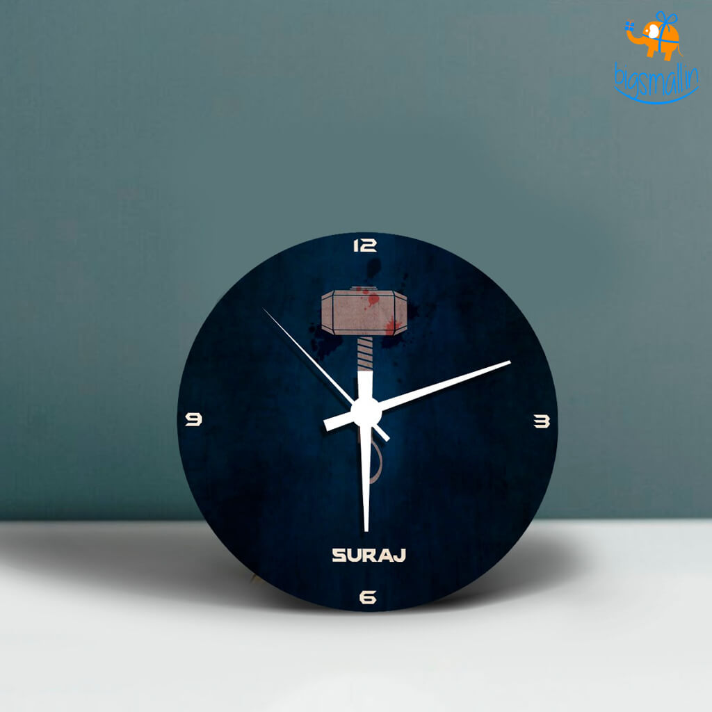 Personalized Thor Table Clock | COD Not Available