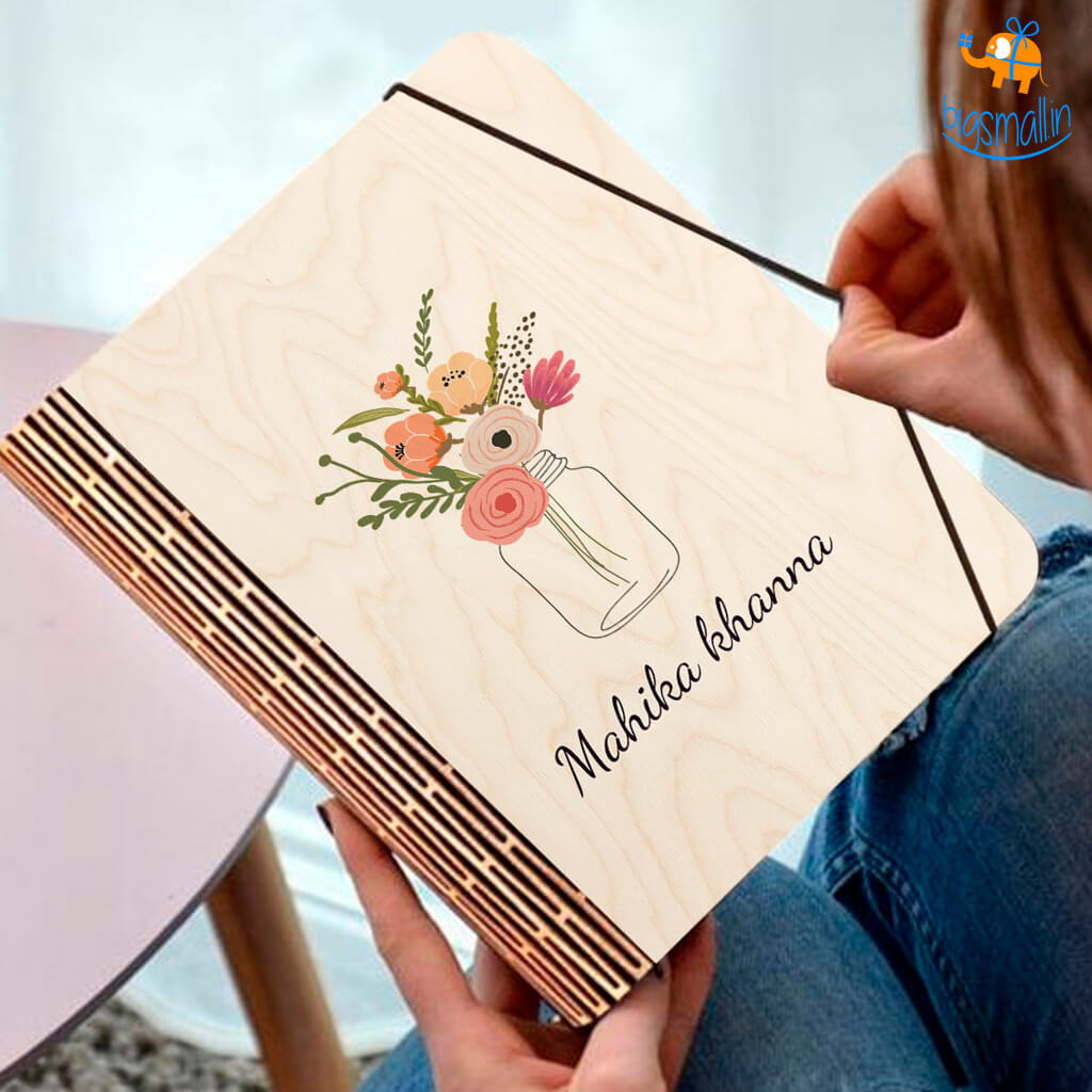 Personalized Wooden Binder With Elastic Strap | COD Not Available