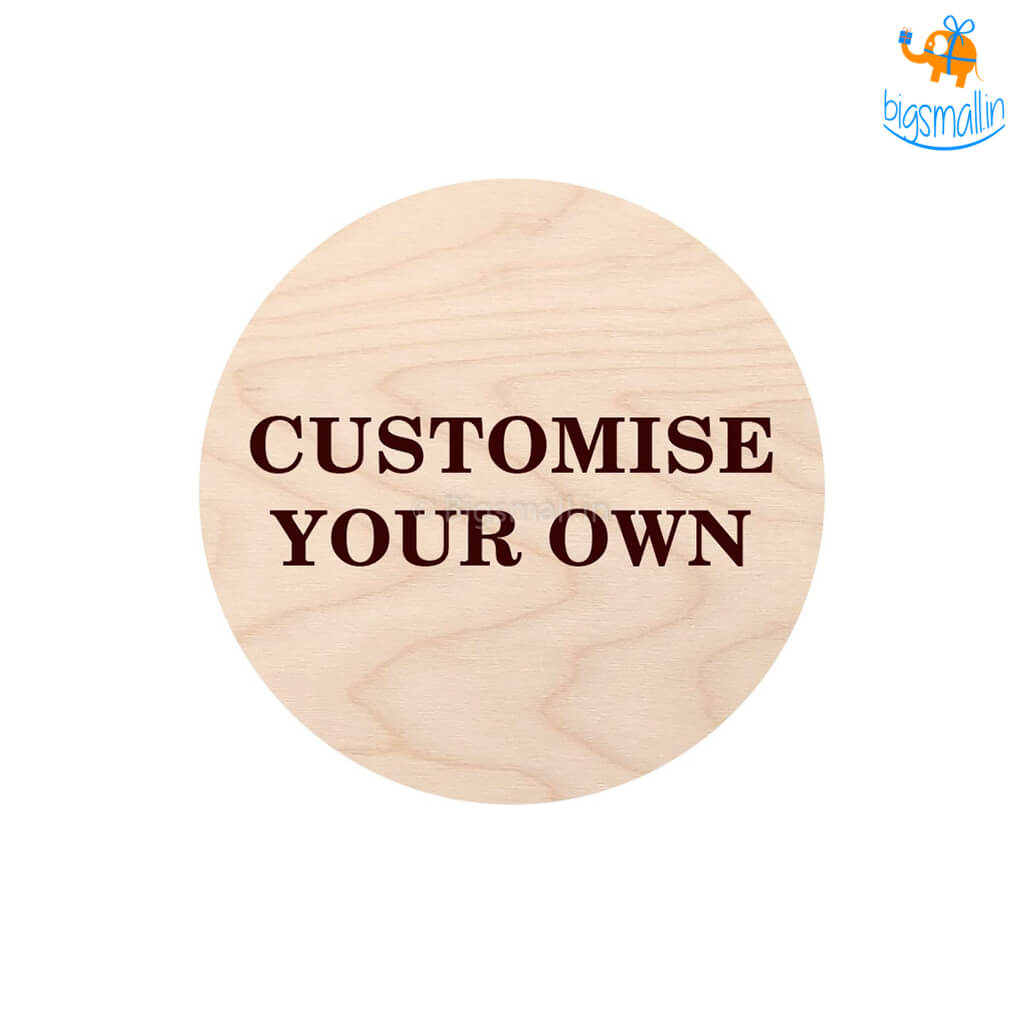 Personalized Wooden Round Coasters | COD Not available - bigsmall.in
