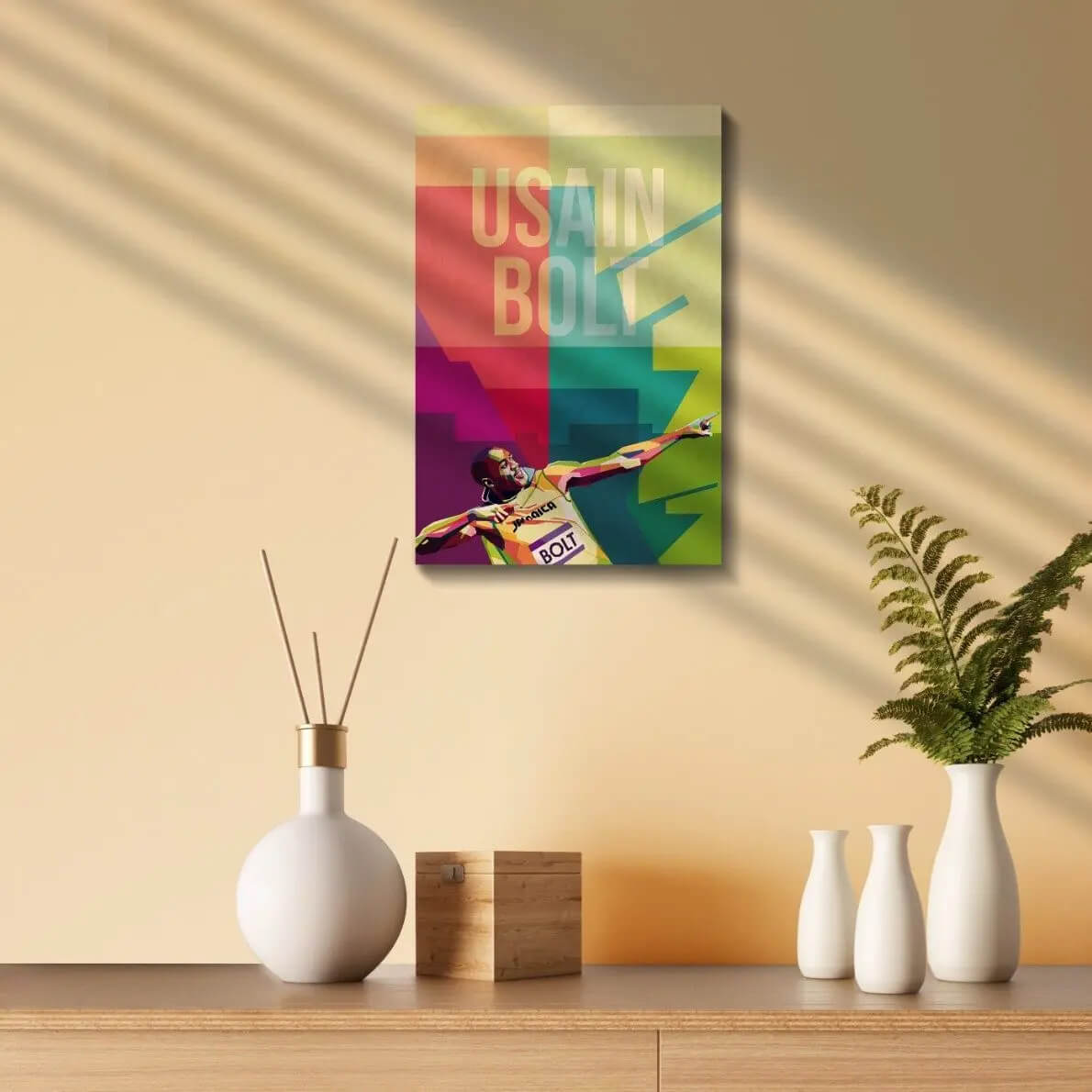 Usain Bolt Wooden Wall Art - bigsmall.in