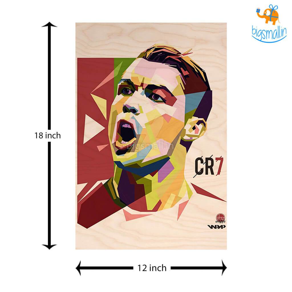 Footballer Printed Wooden Poster - bigsmall.in
