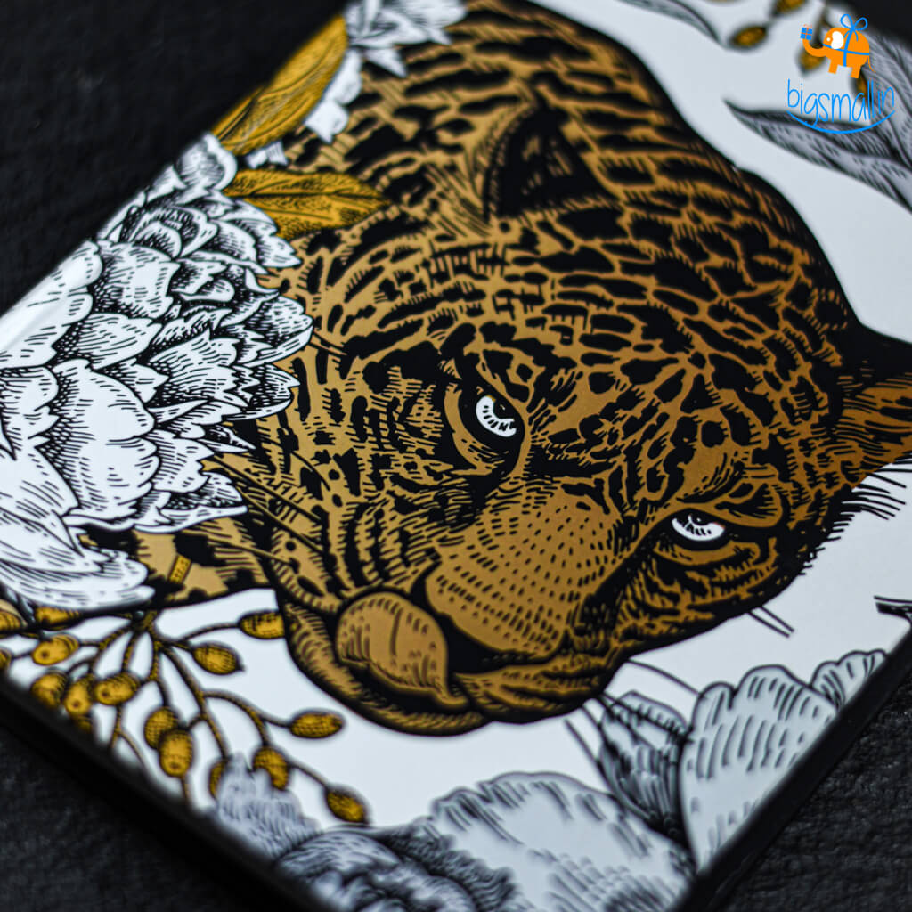 Leopard Print Velvet Finish Notebook