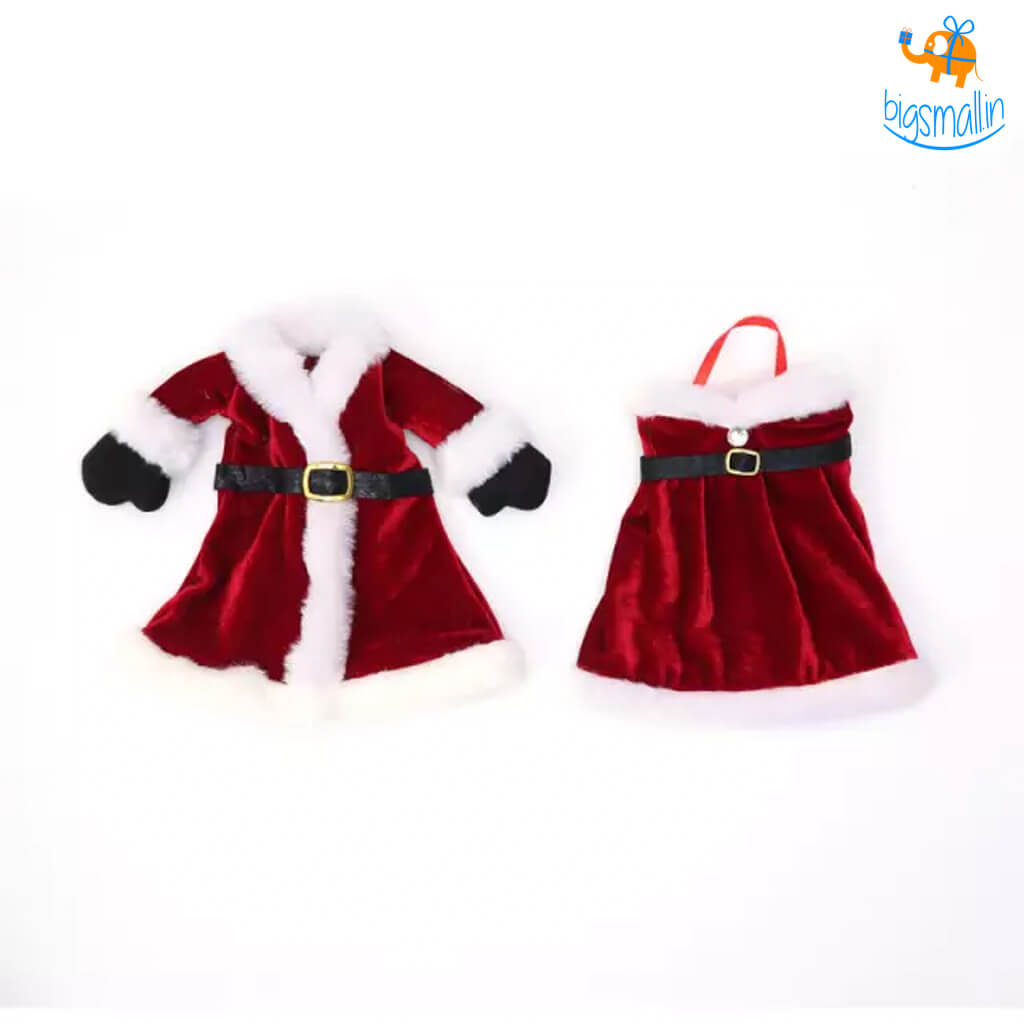 Mr. & Mrs. Claus Wine Bottle Covers - Set of 2