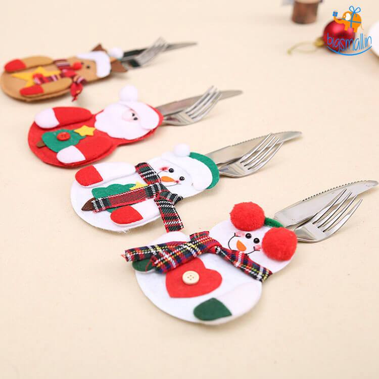 Christmas Cutlery Cover - Pack Of 4 - bigsmall.in