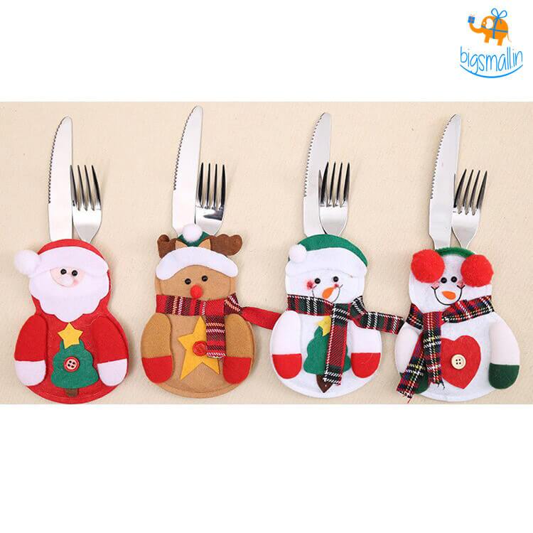Christmas Cutlery Cover - Pack Of 4 - bigsmall.in