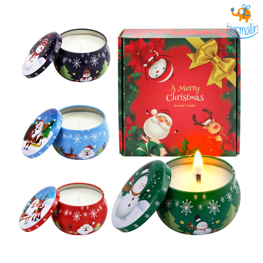 Christmas Scented Candles - Set of 4