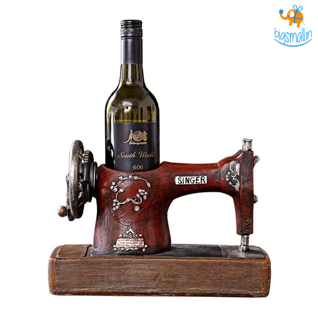 Retro Sewing Machine Wine Bottle Holder