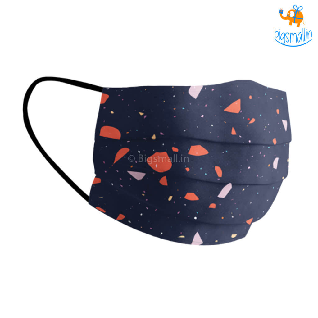 Shatter Print Cotton Mask With Filter