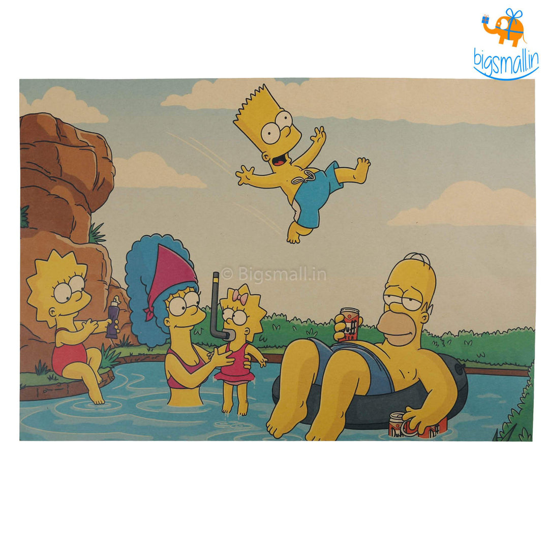 Simpsons Kraft Paper Poster - bigsmall.in