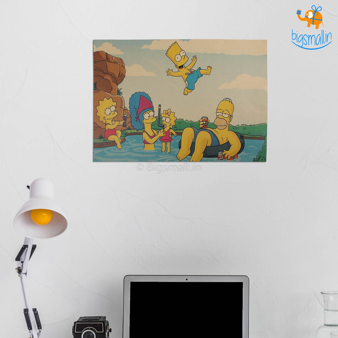 Simpsons Kraft Paper Poster - bigsmall.in