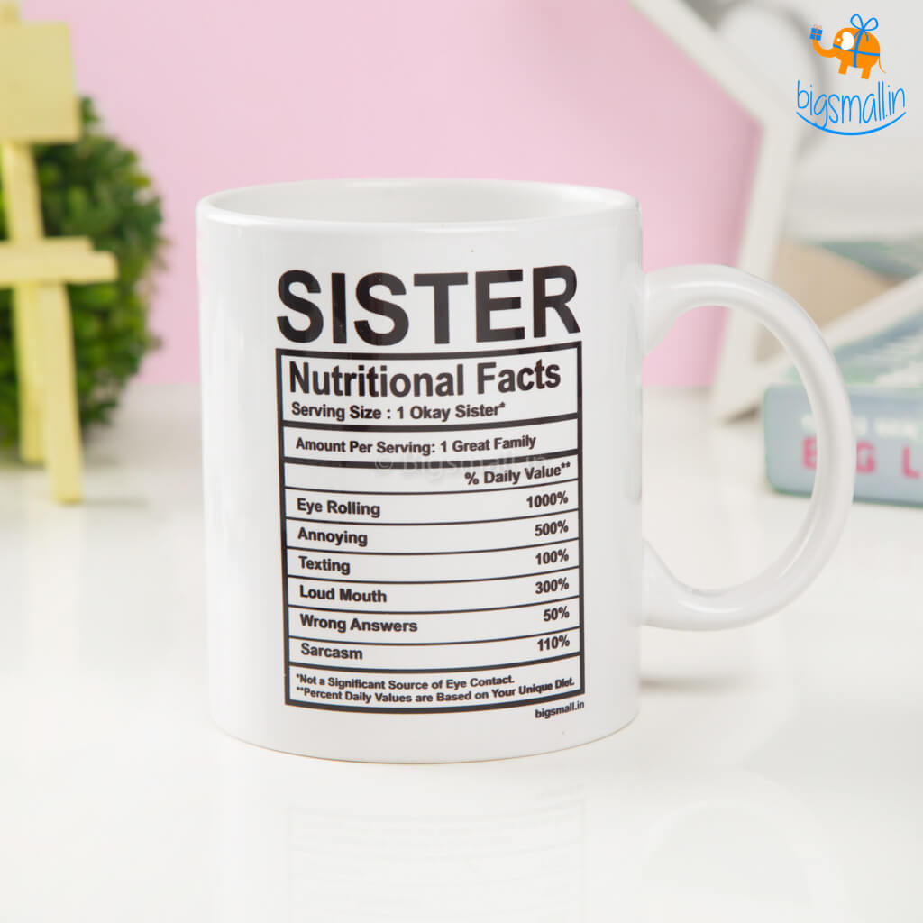 Sister Nutritional Facts Mug