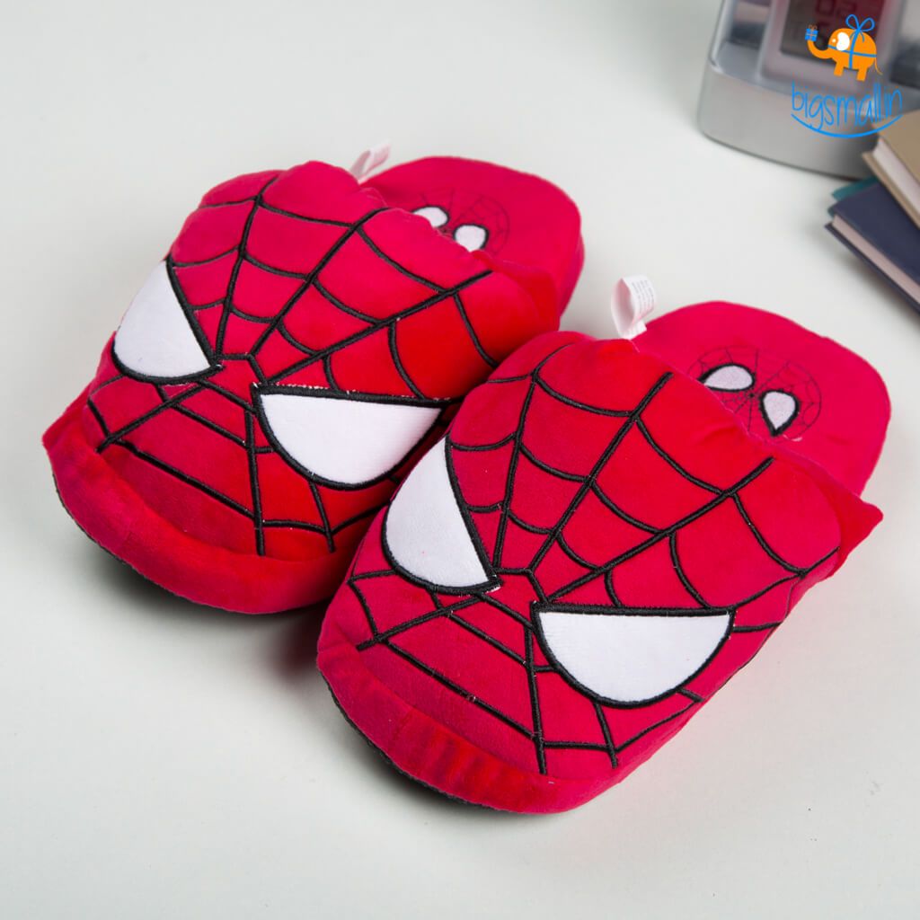 Spiderman Plush Slippers (UK 3 - 7) - bigsmall.in