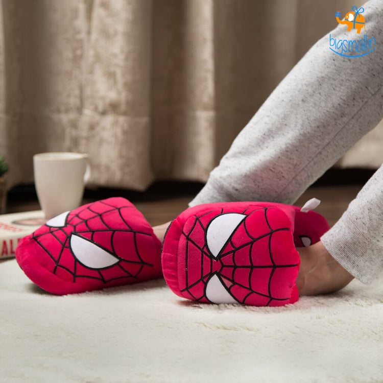 Spiderman Plush Slippers (UK 3 - 7) - bigsmall.in