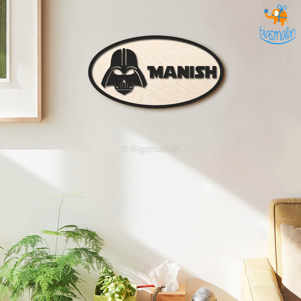 Personalized Darth Vader Themed Nameplate