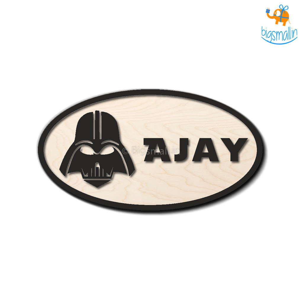 Personalized Darth Vader Themed Nameplate