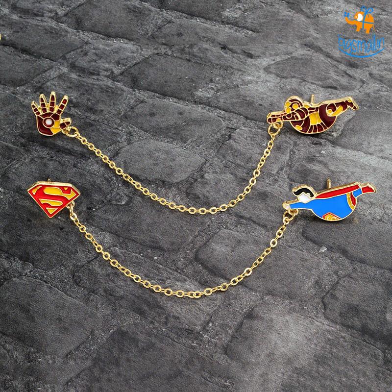 Superhero Chain Brooch Pin - bigsmall.in