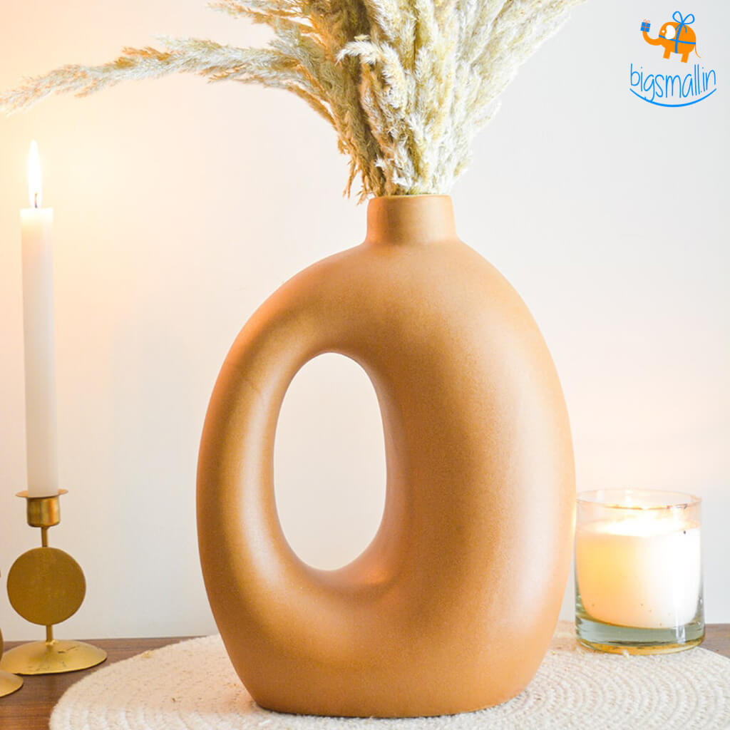 Tan Minimalist Vase