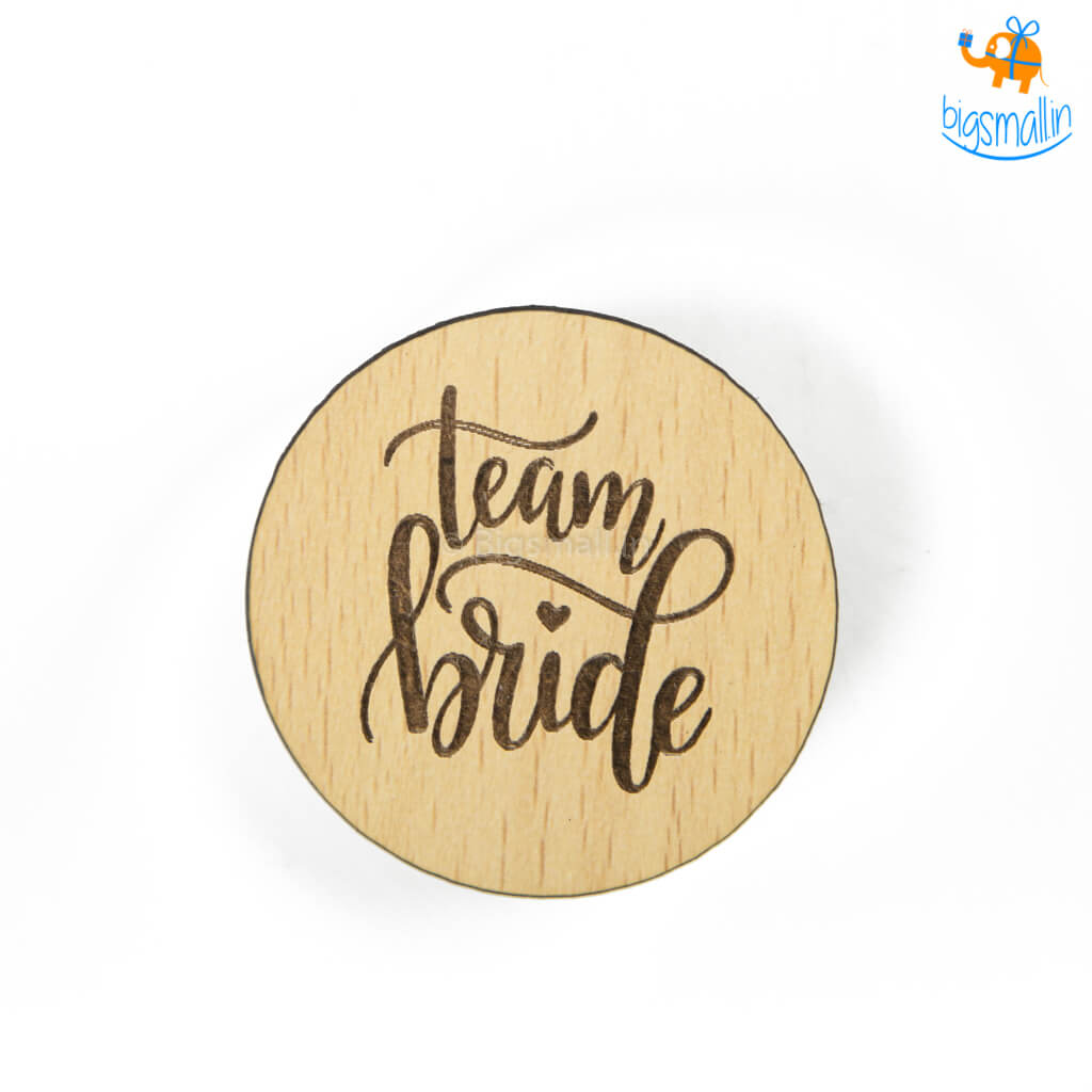 Team Bride Wooden Pop Socket