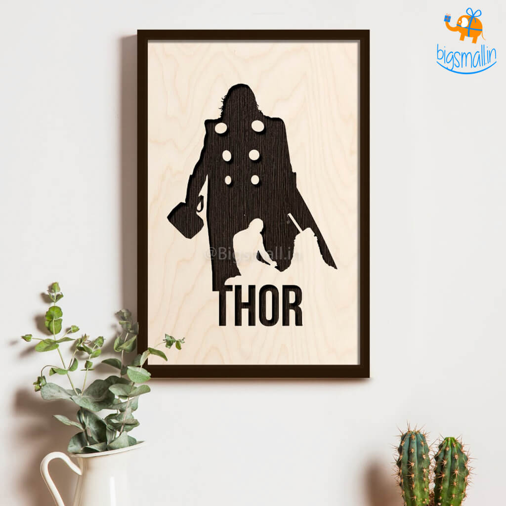 Thor Engraved Wooden Frame