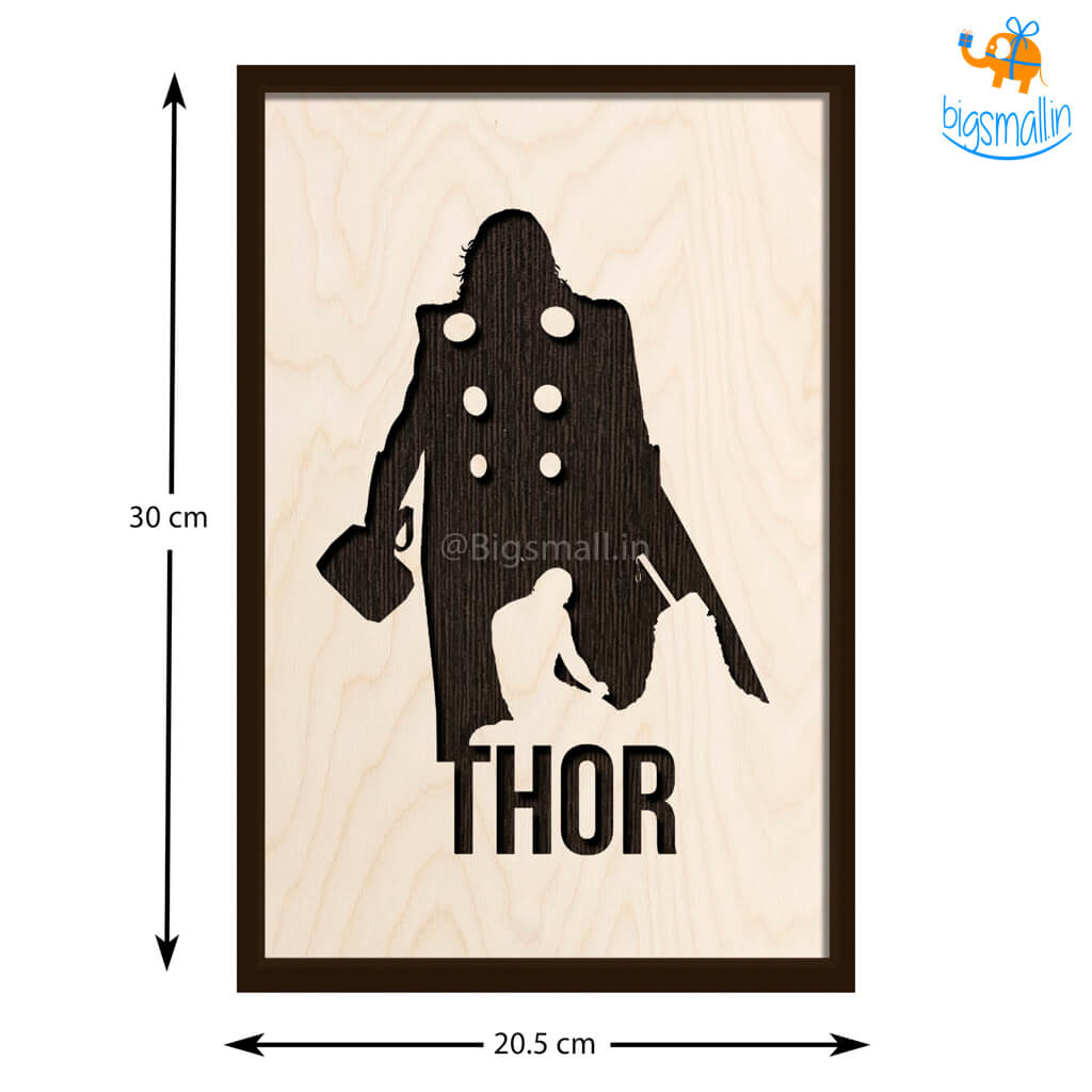 Thor Engraved Wooden Frame