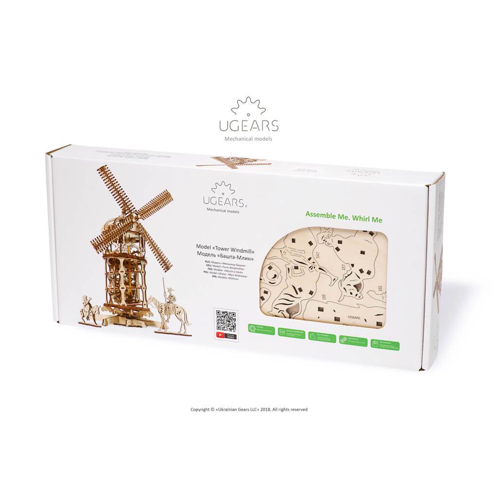 Ugears Tower Windmill Mechanical Puzzle - bigsmall.in
