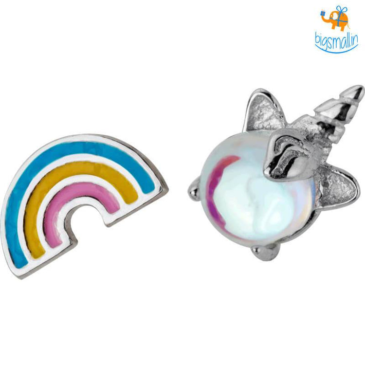 Magical Unicorn Rainbow Ear Studs - bigsmall.in