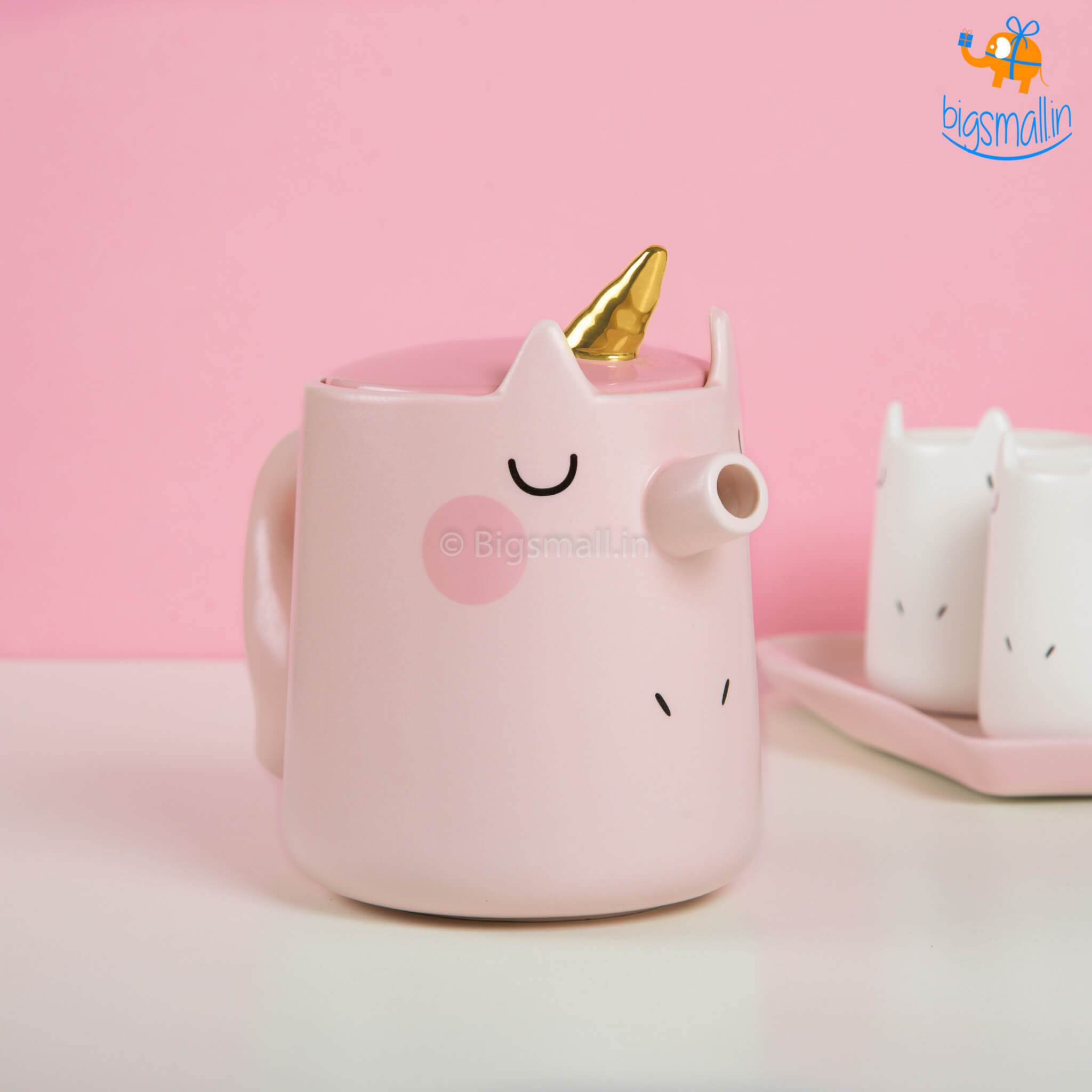 Unicorn Teapot Set - 6 Pc - bigsmall.in