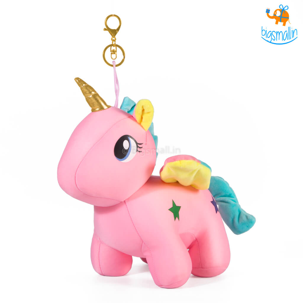 Unicorn Plush Toy with Clasp Holder