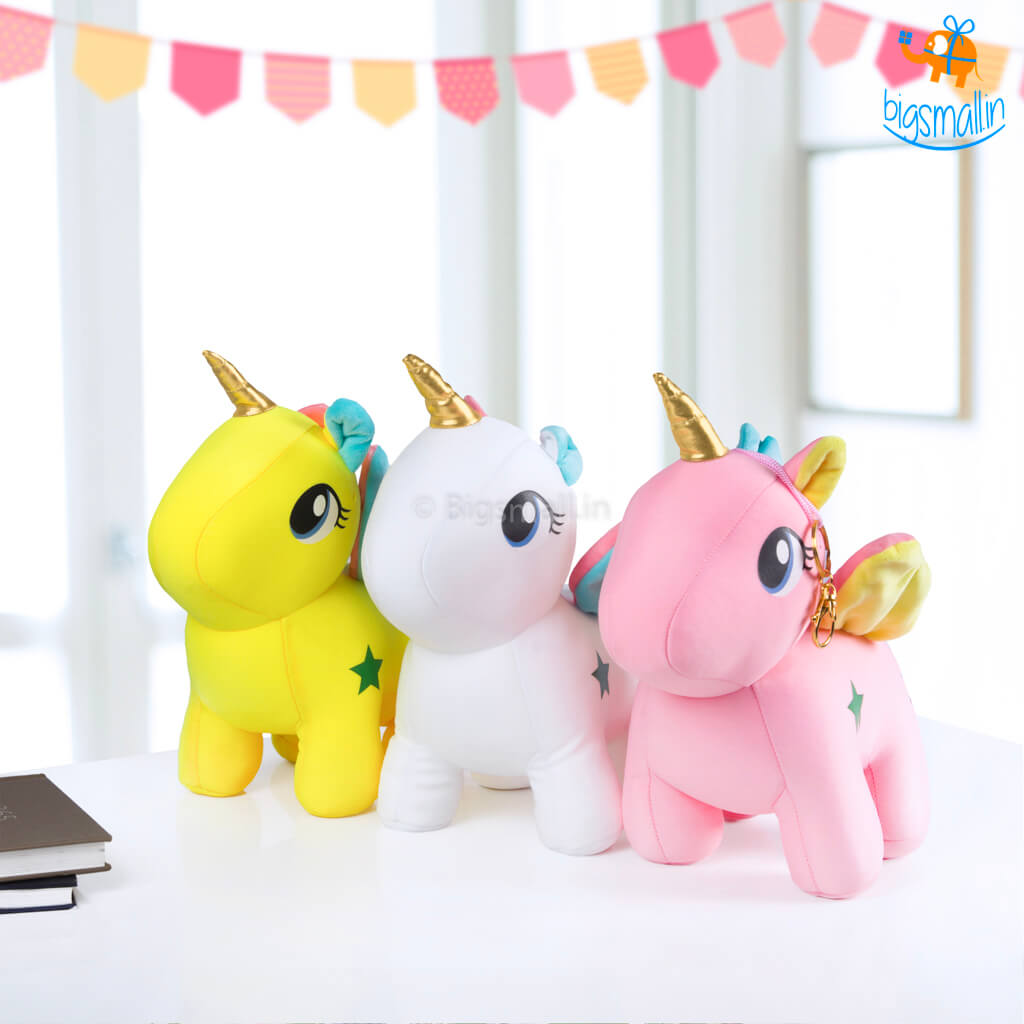 Unicorn Plush Toy with Clasp Holder