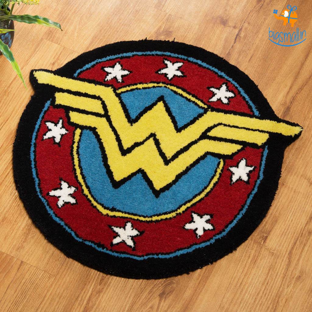Handcrafted Wonder Woman Rug - bigsmall.in